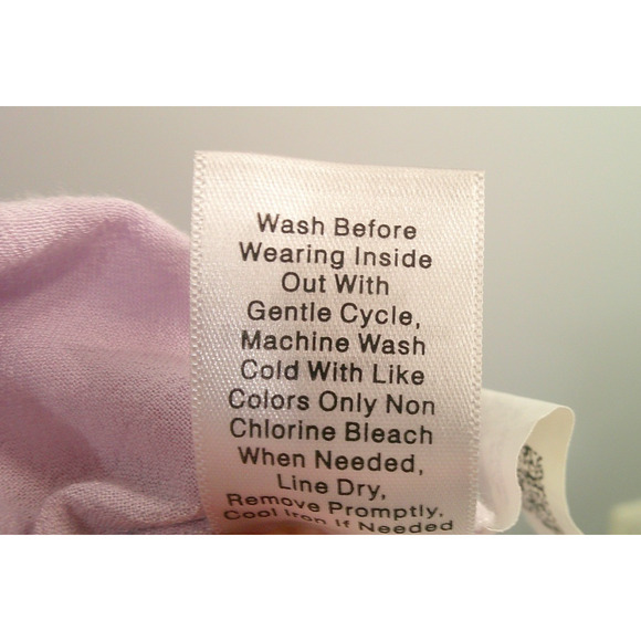 Lauren Conrad -Lilac-Sequin Yoke Long Sleeve Women's 0X Blouse 100% Rayon - Picture 7 of 7